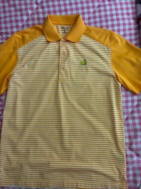Masters shirt orange stripes